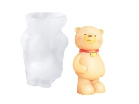 Molde silicona osito con collar